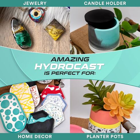 Alumilite HydroCast Refill Kit (8.8 lbs) Versatile Casting Kit for Beginners, Matte Ceramic Like Finish, Decorative Art, Home Decor, Coasters, Jewelry, and Planter Pots in Kuwait
