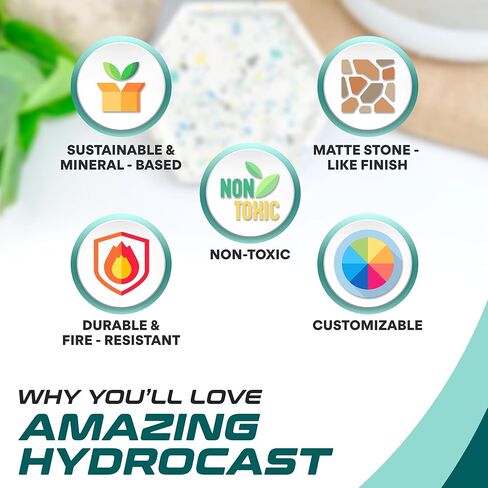 Alumilite HydroCast Refill Kit (8.8 lbs) Versatile Casting Kit for Beginners, Matte Ceramic Like Finish, Decorative Art, Home Decor, Coasters, Jewelry, and Planter Pots in Kuwait