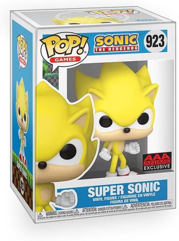 Pop Games: Sonic The Hedge hog - Super Sonic Exclusive Vinyl Figure Bundled with Box Protector Compatible for Funko in Saudi Arabia
