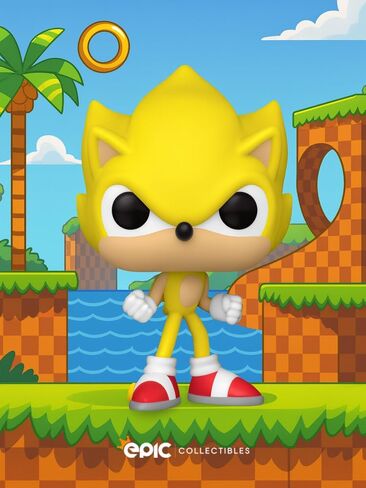 Pop Games: Sonic The Hedge hog - Super Sonic Exclusive Vinyl Figure Bundled with Box Protector Compatible for Funko in Saudi Arabia
