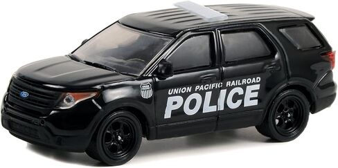 2015 Police Interceptor Utility Black Union Pacific Railroad Police Hobby Exclusive Series 1/64 Diecast Model Car by Greenlight 30386 in Saudi Arabia