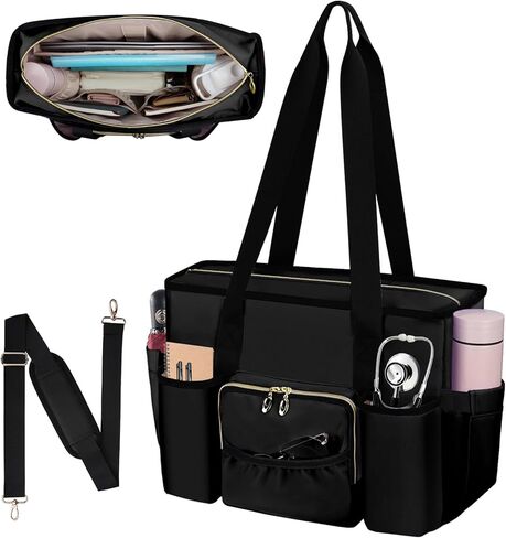 حقيبة ممرضة ، أكياس عمل مع مقصورة كمبيوتر محمول بحجم 15.6 بوصة ، حقيبة مدرس مع كوب كبير ، جيب معزول in Kuwait