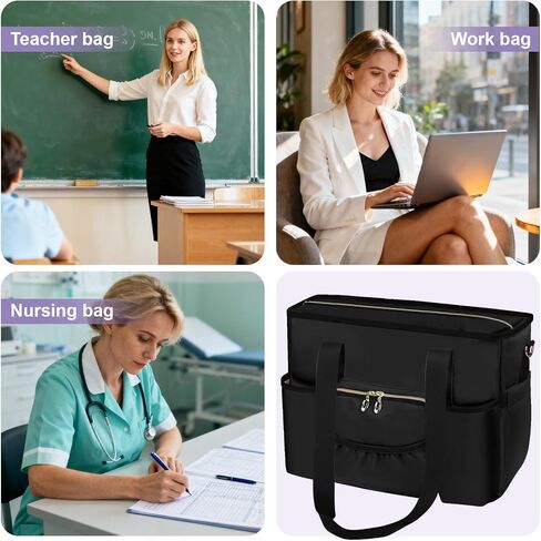 حقيبة ممرضة ، أكياس عمل مع مقصورة كمبيوتر محمول بحجم 15.6 بوصة ، حقيبة مدرس مع كوب كبير ، جيب معزول in Kuwait