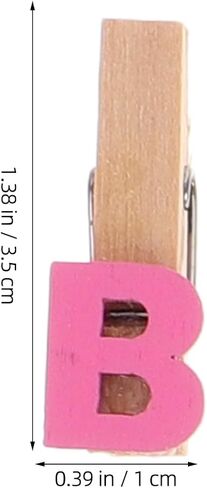 Cabilock 35Pcs Mini Wooden Clothespins with Numbers and Letters, Multi-Functional Clips for Hanging Photos, Notes, Cards, and Decorations, Compact Design for Desktop and Wall Use, 1.37X0.39X0.39 Inch in Saudi Arabia