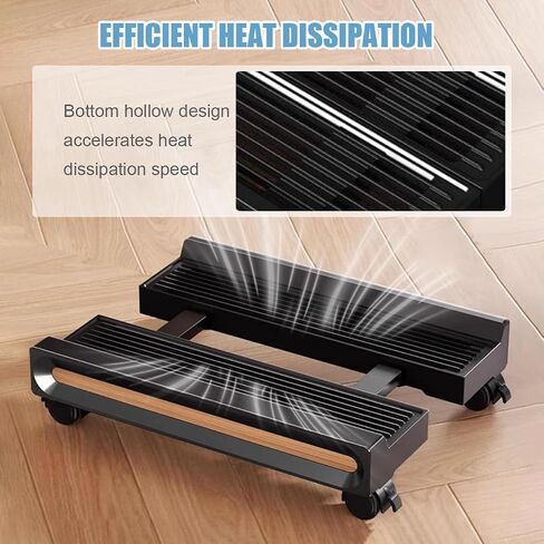 SeLani Adjustable Mobile CPU Stand 7.4"-12.2" Ventilated PC Cart for Floor Computer Tower Holder with 4 Locking Caster Wheels Compatible with Most Desktop Computers Mainframes in Saudi Arabia