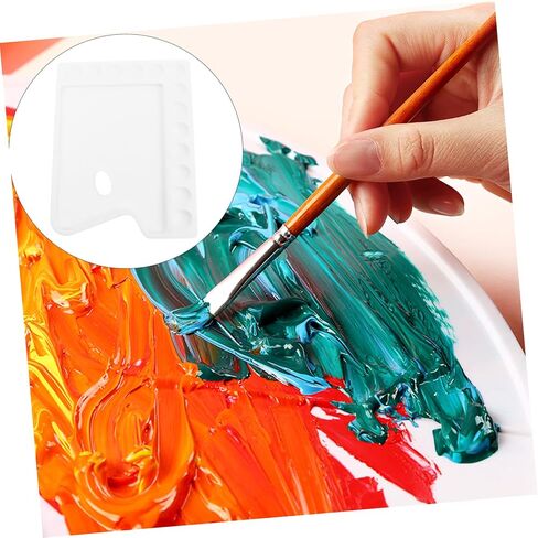 Uonlytech 3Pcs Plastic Paint Pallets with Design DIY Art Painting Board for Watercolor Mixing Durable Trays for Easy Paint Storage and Mixing for Artists and in Saudi Arabia