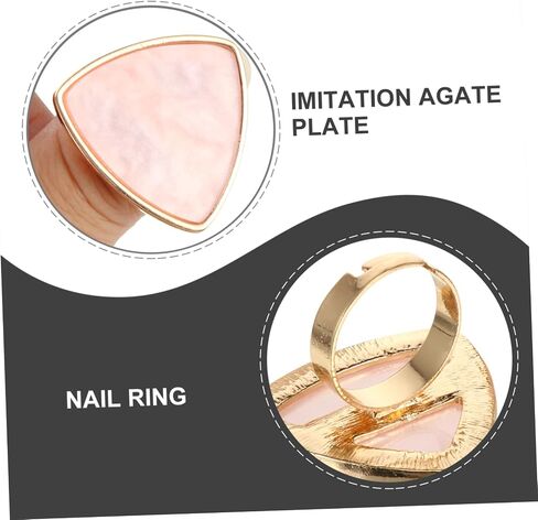 SAFIGLE 3pcs Shell Ring Nail Art Palette Professional Nail Polish Holder Display Tool DIY Manicure Home Beauty in Saudi Arabia