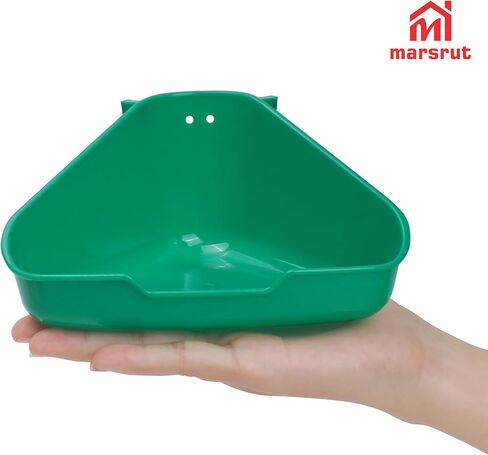 Small Corner Litter Box for Ferrets Rats Guinea Pigs Rabbits Other Animals Baby Chinchillas, Fanshaped Triangle Odorless Reinforced Sturdy Pan Bedding, Splash Proof Potty Trainer (Green, 6.5"x3.0") in Saudi Arabia