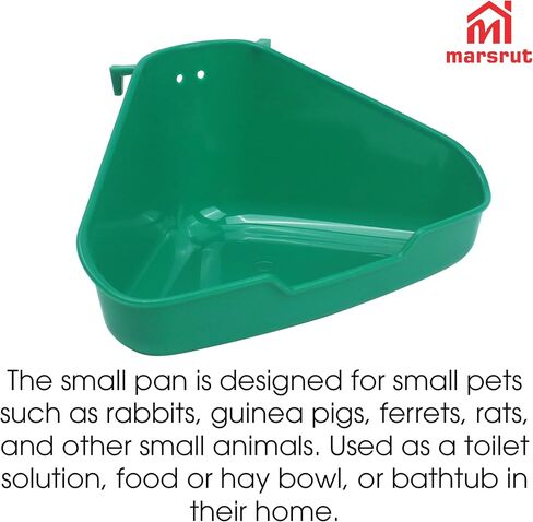 Small Corner Litter Box for Ferrets Rats Guinea Pigs Rabbits Other Animals Baby Chinchillas, Fanshaped Triangle Odorless Reinforced Sturdy Pan Bedding, Splash Proof Potty Trainer (Green, 6.5"x3.0") in Saudi Arabia