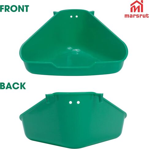 Small Corner Litter Box for Ferrets Rats Guinea Pigs Rabbits Other Animals Baby Chinchillas, Fanshaped Triangle Odorless Reinforced Sturdy Pan Bedding, Splash Proof Potty Trainer (Green, 6.5"x3.0") in Saudi Arabia