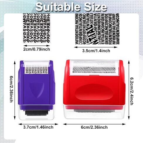 5 Pieces Privacy Stamp Roll ID Protection Identity Theft Protection Wide Roller Security Stamp for Mail, ID Blackout, Privacy Confidential (Mixed Colors,Small, Large) in Saudi Arabia