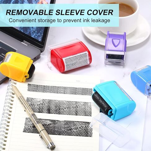5 Pieces Privacy Stamp Roll ID Protection Identity Theft Protection Wide Roller Security Stamp for Mail, ID Blackout, Privacy Confidential (Mixed Colors,Small, Large) in Saudi Arabia