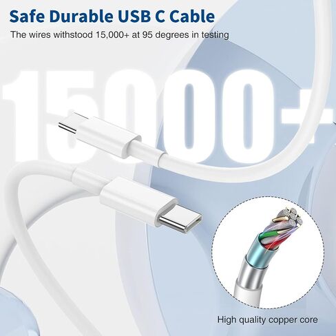 2Pack 45W Super Fast USB C Charger and 10ft Android Phone Charger Cable Cord Long, Type C Wall Charging Block Plug for Samsung Galaxy S24/S23 Ultra/S23/S23+/S22/S22 Ultra/S22 Plus/S21/Note 20/Note10+ in Saudi Arabia
