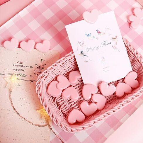 20 Pcs Cute Heart Binder Clips Mini Decorative Paper Clips Clamps Photo Hanging Clips Food Bag Clips in Saudi Arabia