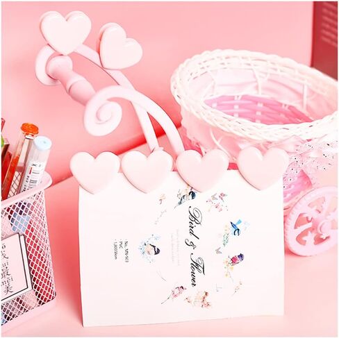 20 Pcs Cute Heart Binder Clips Mini Decorative Paper Clips Clamps Photo Hanging Clips Food Bag Clips in Saudi Arabia