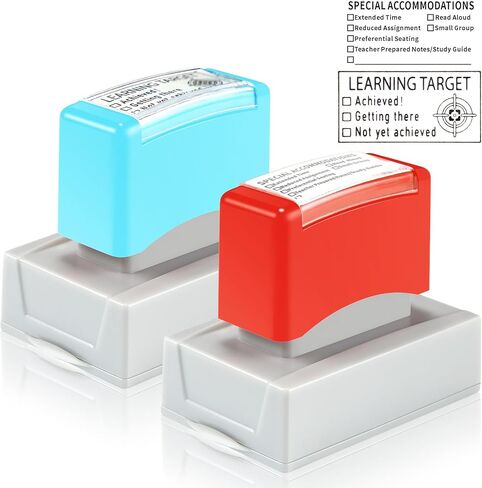 2 Pcs Teacher Stamps for Classroom Special Accommodations Self Teacher Inking Grading Stamp for Classroom Back to School Homework Student Dormitory Gifts(Special,Learning) in Saudi Arabia
