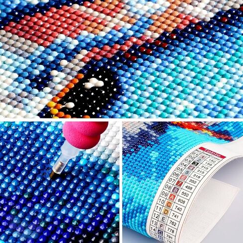 صور أنثى جدار الفن الهندي غطاء الرأس ريشة 5D فن الماس البالغين ، DIY Diamond Art الطلاء للديكور القماش 13.7x13.7inch/35x35cm in Saudi Arabia