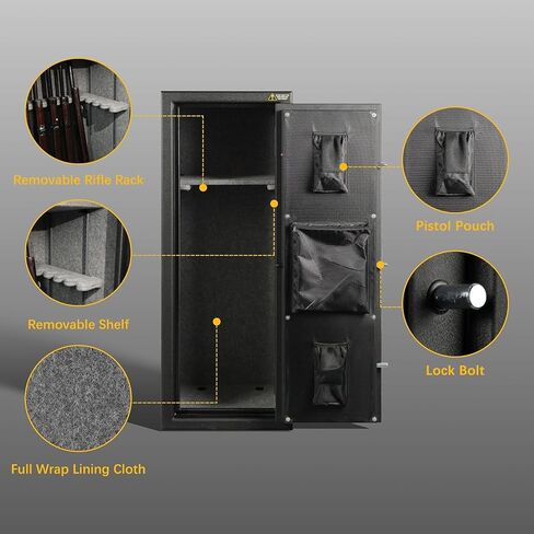 HARDROCK Gun Safe for Pistols, Biometric Wall Mounted Handgun Safe Box for Desk, Bedside,Truck，Drop Down Quick Access Security Safe with Fingerprint Keypad Lock for Home nightstand in Kuwait