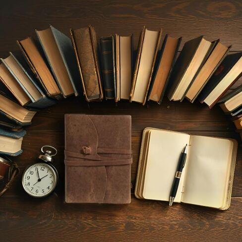 مجلة جلدية خمر 7x5 - 200 صفحة للكتابة ، الرسم ، الرسم - مذكرات سفر جلدية أصلية للرجال والنساء - دفتر بني مصنوع يدويًا ، هدية فنان ، مجلة ريفية جلدية in Kuwait