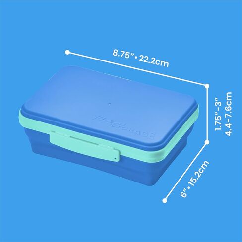 Lockermate بواسطة Bostitch Flexi Storage Box مع غطاء ، وتصميم حالة قلم رصاص قابلة للطي للمستلزمات الحرفية والمدرسة ، الأخضر in Kuwait