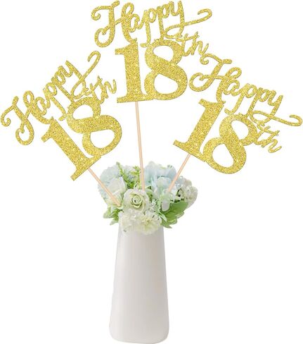 12 Pack 100th Birthday Centerpiece Sticks, Double Sided Gold Glitter 100th Anniversary Party Decorations, 100 Fabulous Table Toppers for 100th Birthday Anniversary Party Table Decorations in Saudi Arabia