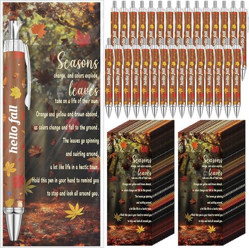 150 PCS Fall Pens Gifts Bulk ، inluck 50 Jesus Loves You Ballpox Pens 50 Fall Lundmarks و 50 bag antumn party higds thanksgiving for coworker stupport steach supplies upplies in Saudi Arabia