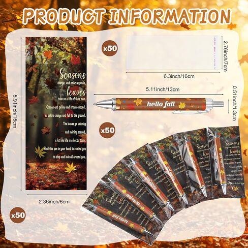 150 PCS Fall Pens Gifts Bulk ، inluck 50 Jesus Loves You Ballpox Pens 50 Fall Lundmarks و 50 bag antumn party higds thanksgiving for coworker stupport steach supplies upplies in Saudi Arabia