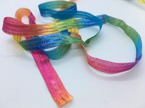 Berlini Memento Ribbon Yarn - 50 غرام ، 88 ياردة ، 3/8 "عريض - #153 BON - وردي ، أزرق ، أخضر ، أصفر ، برتقالي ، أرجواني in Saudi Arabia