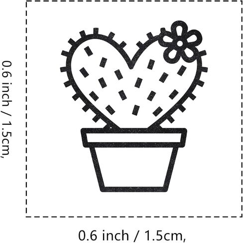 Cactus Heart Rubber Stamp, 3/5 Inch Small Mini Stamp for Scrapbooking Card Making Planner in Saudi Arabia
