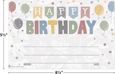 Teacher Created Resources Classroom Cottage Happy Birthday Awards (TCR7199) in Saudi Arabia