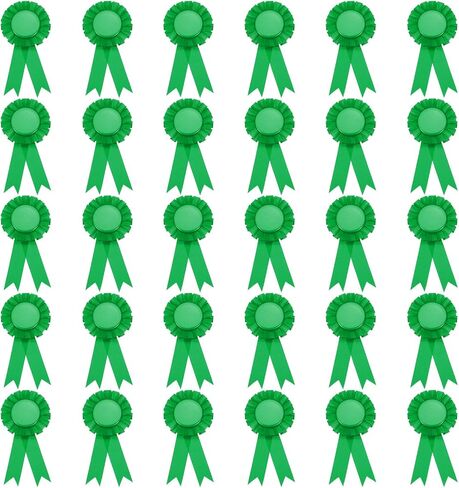 Patikil Green Polyester Blank Award Ribbon ، 30 PCS ، 15.5 × 8 سم ، كلاسيكي/غير رسمي ، مثالي للمسابقات ، التخرج ، حفلات الزفاف ، الحفلات in Saudi Arabia