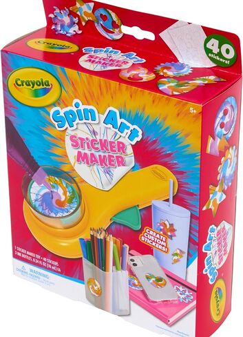 آلة صانع ملصقات Crayola Spin Art ، قم بإنشاء 42 ملصقًا مخصصًا ، فنيًا حلزونيًا للأطفال ، مجموعة الفنون والحرف اليدوية ، الألعاب والهدايا ، الذين تتراوح أعمارهم بين 6+ in Saudi Arabia