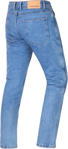 جينز للدراجات النارية من WICKED STOCK للرجال-CE LEVEL2 درع-جينز للدراجات النارية-جينز لركوب الدراجات النارية-بنطلون للدراجات النارية-أزرق داكن in Kuwait