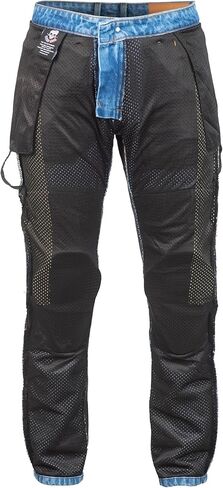 جينز للدراجات النارية من WICKED STOCK للرجال-CE LEVEL2 درع-جينز للدراجات النارية-جينز لركوب الدراجات النارية-بنطلون للدراجات النارية-أزرق داكن in Kuwait