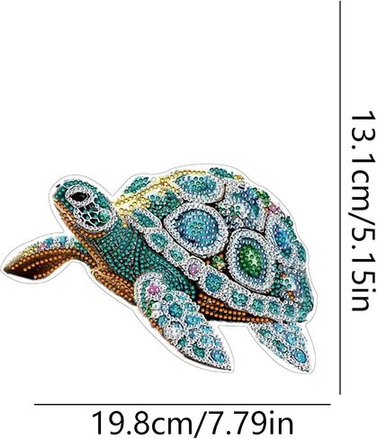 STGLCR Sea Turtle Suncatchers Special Shape Diamond Painting Kits for Beginner,Crystal Rhinestones Diamond Dots Diamond Art DIY Kits for Adults Painting Pendant Ornament for Home Wall Decor 7.8inch in Saudi Arabia