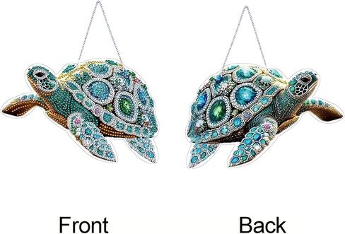STGLCR Sea Turtle Suncatchers Special Shape Diamond Painting Kits for Beginner,Crystal Rhinestones Diamond Dots Diamond Art DIY Kits for Adults Painting Pendant Ornament for Home Wall Decor 7.8inch in Saudi Arabia