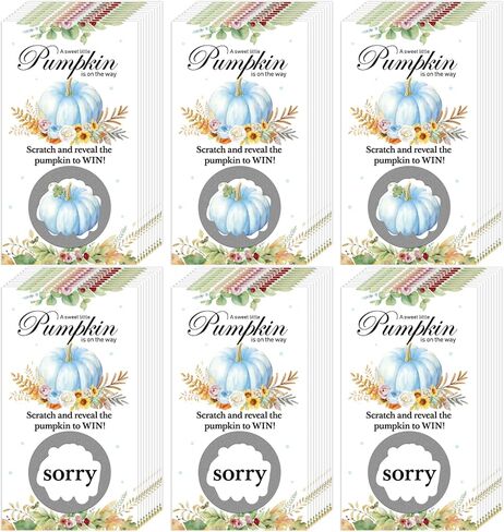 60 Pieces Pink Little Pumpkin Baby Shower Scratch Off Cards Stickers Thanksgiving Day Games Fall Harvest Party Gift for Festive Raffle Tickets 3.5 x 2 inch Baby Shower Scratch Off Game Girl Supplies in Saudi Arabia