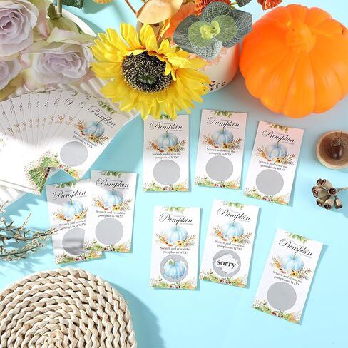 60 Pieces Pink Little Pumpkin Baby Shower Scratch Off Cards Stickers Thanksgiving Day Games Fall Harvest Party Gift for Festive Raffle Tickets 3.5 x 2 inch Baby Shower Scratch Off Game Girl Supplies in Saudi Arabia