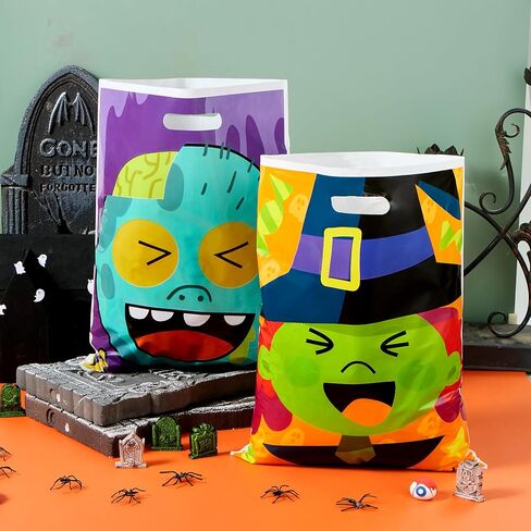 Joyin 72 PCS Halloween Goodie حقائب مع 6 شخصيات مصممة ، خدعة أو علاج أكياس معالجة بلاستيكية لأطفال الحفلات ، تعامل لوازم الحفلات in Kuwait