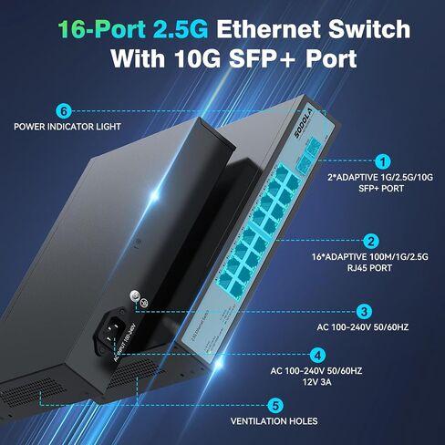 6 منافذ 2.5G محول سهل التحكم عبر الويب، 4 منافذ Base-T 4 x 2.5G، 2 x 10G SFP+، تجميع ثابت، QoS/VLAN/IGMP، محول شبكة Homelab بسرعة 2.5 جيجابت in Kuwait