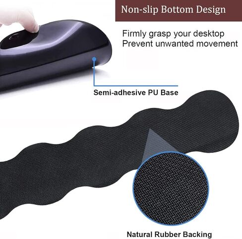 Keyboard Wrist Rest Pad and Ergonomic Mouse Pad Wrist Rest (with Coaster) Set, Non-Slip Base & with Memory Foam for Easy Typing and Wrist Pain Relief - Black Leopard Print in Kuwait
