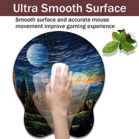 Keyboard Wrist Rest Pad and Ergonomic Mouse Pad Wrist Rest (with Coaster) Set, Non-Slip Base & with Memory Foam for Easy Typing and Wrist Pain Relief - Black Leopard Print in Kuwait