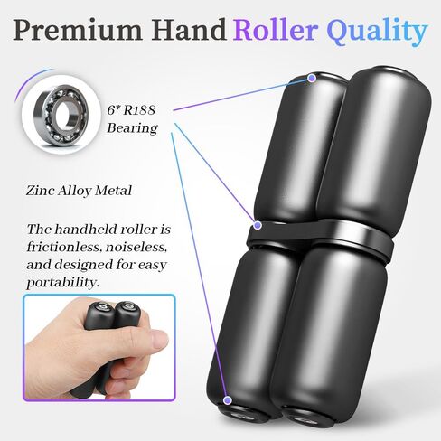 Handheld Fidget Hand Roller Toy, Metal Fidget Spinner for Kids Adults, Portable Hand Grip Strengthener, Compact Alloy Metal Silence Stress Relief Hand Exercise Tool for Office Travel Classroom, Silver in Kuwait