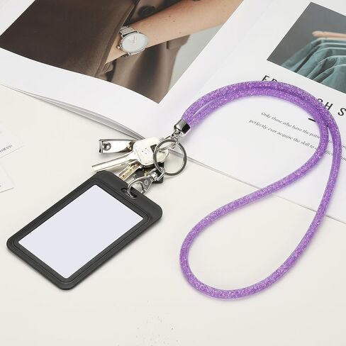 PATIKIL RHINESTONE LANYARD للمفاتيح ، بلينغ الحبل لشارة الهوية مع سلسلة مفاتيح الكريستال المعدنية in Saudi Arabia