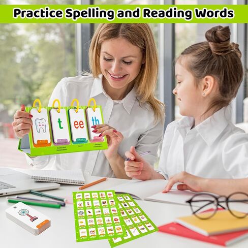 CVC & CVCC Words Games Phonics Flash بطاقات فلاش لرياض الأطفال ما قبل المدرسة ، مخطط جيب التعلم الأبجدي ، أداة تعلم الصوتيات في مرحلة ما قبل المدرسة للطلاب اللوازم المدرسية للطلاب in Kuwait