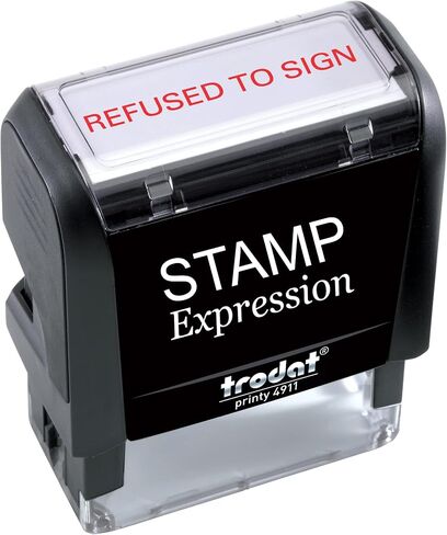 StampExpression - Refused to Sign Office Self Inking Rubber Stamp - Red Ink (A-5601) in Saudi Arabia