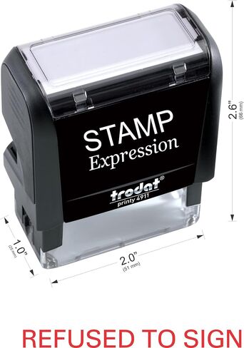 StampExpression - Refused to Sign Office Self Inking Rubber Stamp - Red Ink (A-5601) in Saudi Arabia