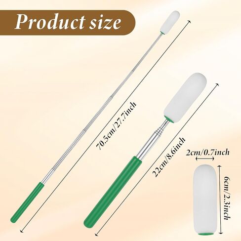 Telescoping Sponge Stick for Pottery Long Pottery Shape Sponges Ceramic Tool Adjustable Detachable Artist Vessels Clay Rods for Removing Excess Water from Tall Narrow Forms in Saudi Arabia