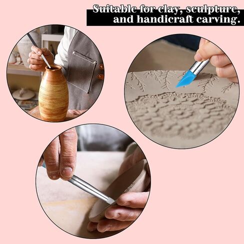 15pcs أداة نحت الطين السيليكون ، أدوات الفخار النمذجة الأداة الراتنج راتنجات النزعة لحرف DIY ، النمذجة ، الأظافر ، الرسم ، النقش ، الفخار النحت in Kuwait