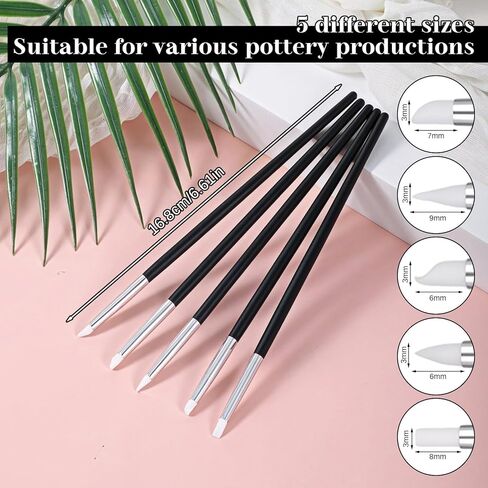 15pcs أداة نحت الطين السيليكون ، أدوات الفخار النمذجة الأداة الراتنج راتنجات النزعة لحرف DIY ، النمذجة ، الأظافر ، الرسم ، النقش ، الفخار النحت in Kuwait